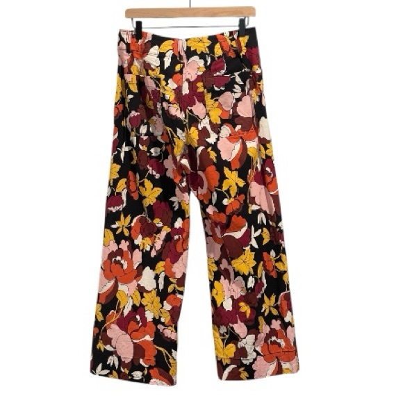 Anthropologie Maeve The Colette Multicolor Floral Wide, Cropped Pants, Size 30 - Picture 3 of 16
